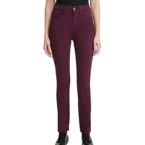 7 for all mankind Jen7 Sateen Slim Straight Leg Jeans Wine size 4 NWOT